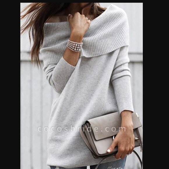 TOMMY HILFIGER Sweater Women's Size XXL White Ribbed Off-the-Shoulder Ivy NWT - Picture 2 of 11